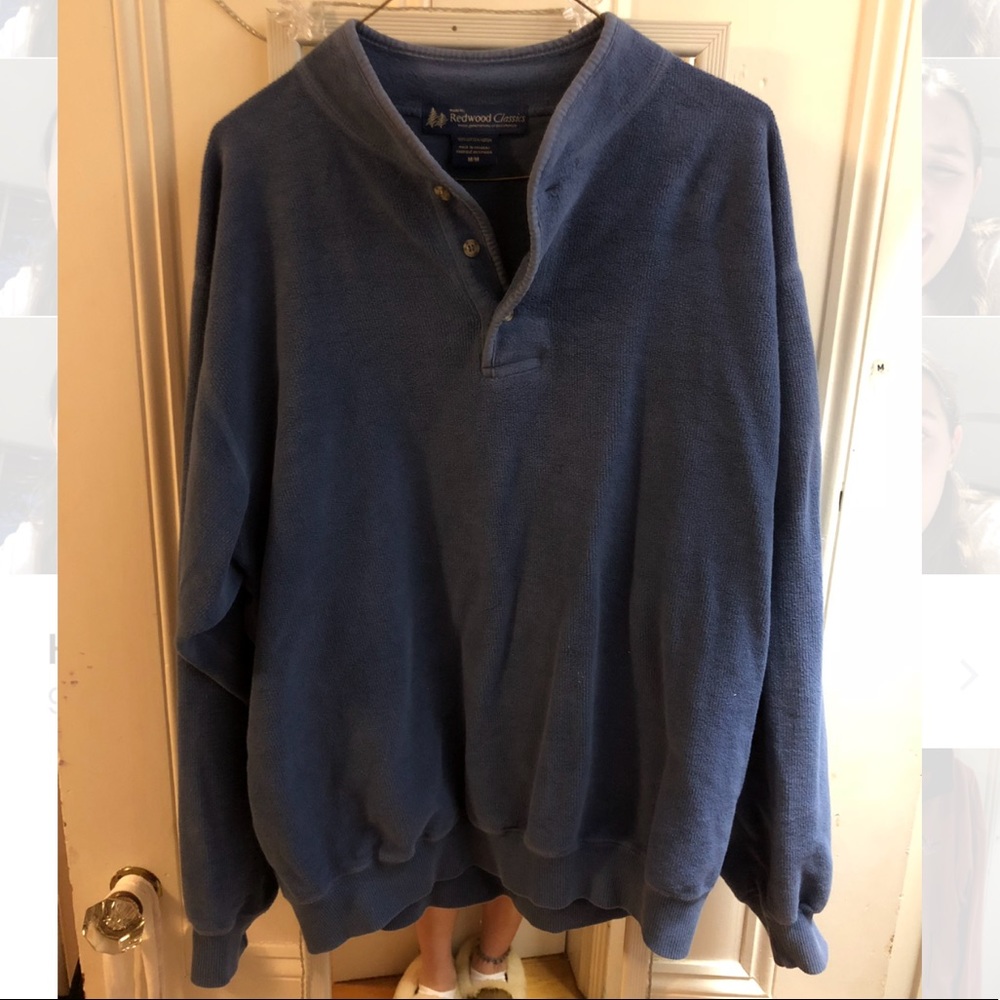 fleece polo sweatshirt